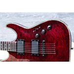 Schecter Hellraiser C-1 Quilted Maple Top EMG Pickups Black Cherry Guitare Électrique