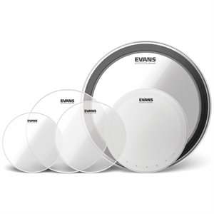 Evans EDP1-G2CLR-F G2 Clear Fusion Pack (10", 12", 14", 14" HD Dry, 22" EMAD Clear)