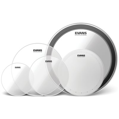 Evans EDP1-G2CLR-R G2 Clear Rock Pack (10", 12", 16", 14" HD Dry, 22" EMAD Clear)