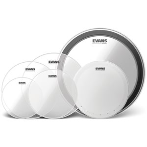 Evans EDPP1-G2CLR-R G2 Clear Rock Pack (10", 12", 16", 14" HD Dry, 22" EMAD Clear + 14" G2 Clear)
