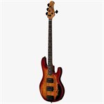 Sterling by Music Man StingRay HH RAY34HH Spalted Maple - Blood Orange Burst