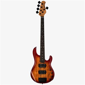 Sterling by Music Man StingRay 5 HH RAY35HH Spalted Maple - Blood Orange Burst